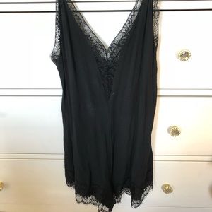Black lace romper